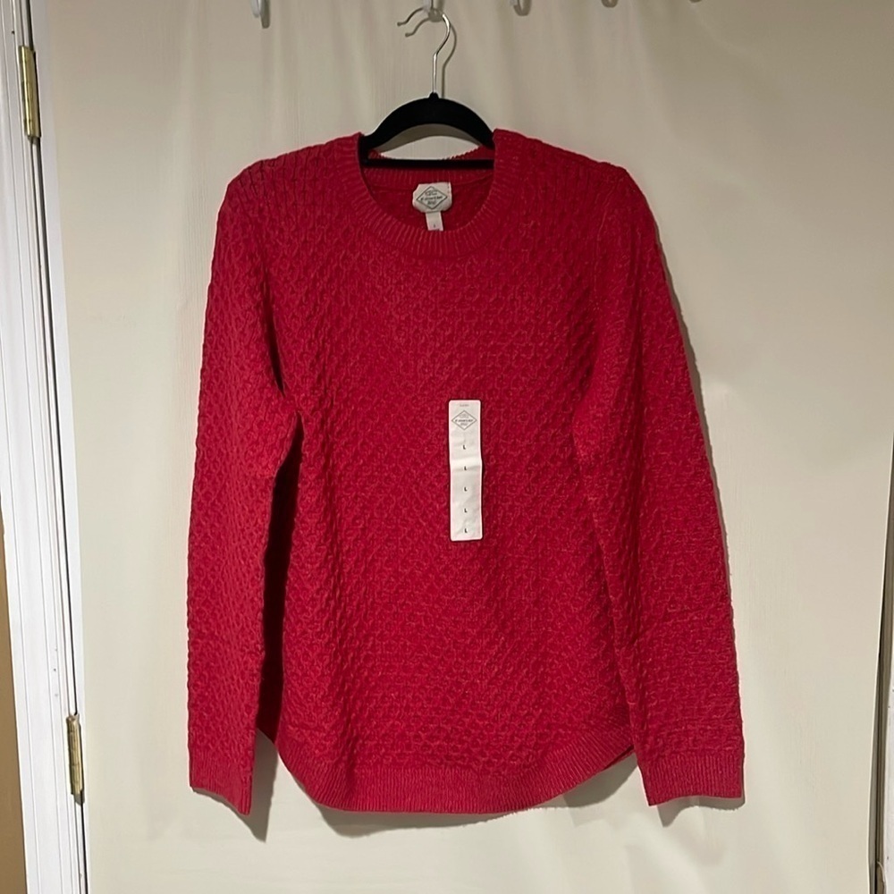 St John's Bay Women's Crew Neck Sweater Long Sleeve Large